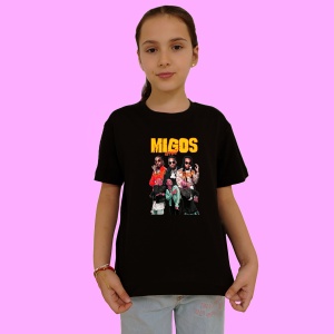 Tricou Migos v1, muzica Pop / R&B / Reggae, Dama | Barbat | Copii, Culoare Negru - Img 2
