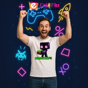 Tricou Minecraft Enderman Clasic Tricou Alb Copii | Dama | Barbat - Img 4