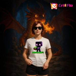Tricou Minecraft Enderman Clasic Tricou Alb Copii | Dama | Barbat - Img 9