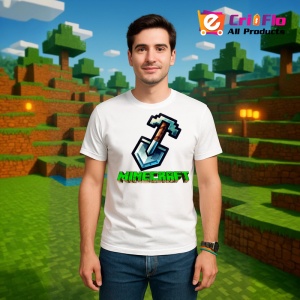 Tricou Minecraft Lopata Magica Tricou Alb Copii | Dama | Barbat
