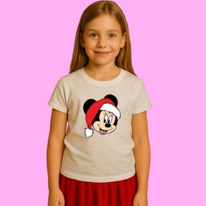 Tricou Minnie Chip Mos Craciun, din bumbac 100%, tricou alb, Copii | Dama | Barbat - Img 2
