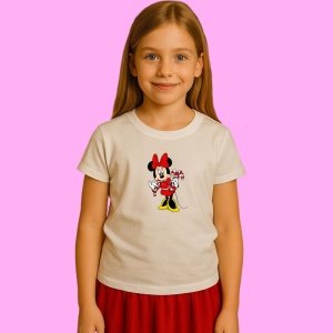 Tricou Minnie Mouse Editia De Craciun, din bumbac 100% Copii | Dama | Barbat - Img 3