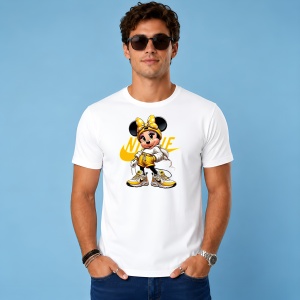 Tricou Minnie Mouse Hypebeast Tenisi Galbeni Urban Street Fashion, din bumbac 100% Copii | Dama | Barbat - Img 2