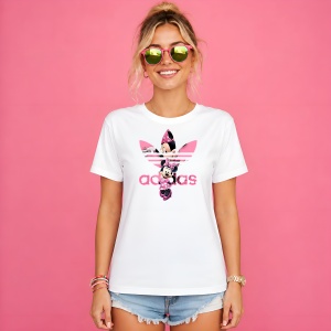 Tricou Minnie Mouse Roz Logo Estetic Urban Girl Fashion, din bumbac 100% Copii | Dama | Barbat - Img 3