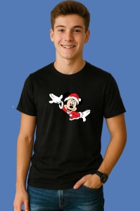 Tricou Minnie Salutand Vesel De Craciun, din bumbac 100% Copii | Dama | Barbat