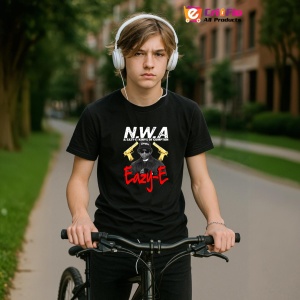 Tricou N.W.A - Cartoon Scene, muzica Rock / Pop Rock, Dama | Barbat | Copii, Culoare Negru - Img 10