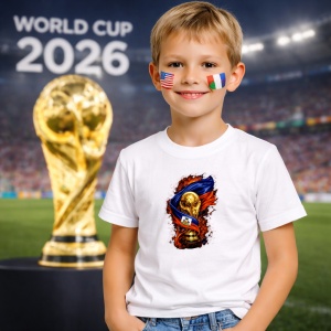 Tricou Netherlands World Cup Fifa 2026, din bumbac 100%, tricou alb, Copii | Dama | Barbat - Img 5
