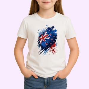 Tricou New Zealand Steag Splash Art, Copii | Dama | Barbat - Img 3