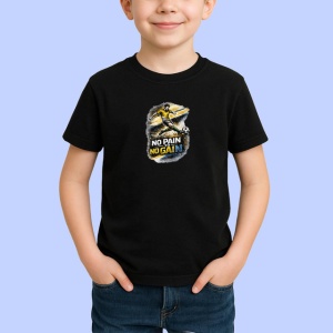 Tricou No Pain No Gain Silueta Fotbalist Gri V1, din bumbac 100%, tricou negru Copii | Dama | Barbat