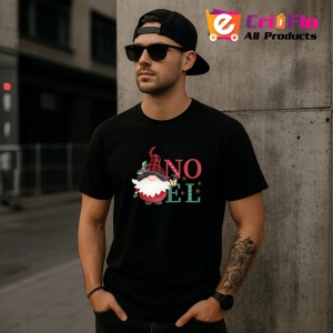 Tricou Noel Gnom, din bumbac 100%, tricou negru, Dama | Barbat - Img 4