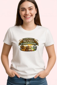 Tricou Nu E Haos E Contabilitate Cafea Cifre V1, din bumbac 100% , tricou alb pentru Dama | Barbat - Img 1