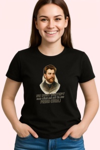 Tricou Nu sunt destept dart cand ma uit in jur prind curaj, Copii | Dama | Barbat , tricou negru - Img 3