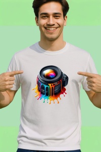 Tricou Obiectiv foto colorat fotografie urbana artistica Copii | Dama | Barbat - Img 2