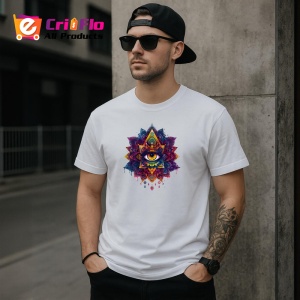Tricou ochi mandala amestec eclipsa contrastanta, Copii | Dama | Barbat - Img 5