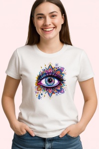 Tricou ochi mandala amestec pana paun, Copii | Dama | Barbat - Img 4