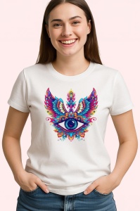 Tricou ochi mandala aripi fantastice pasare, Copii | Dama | Barbat - Img 3