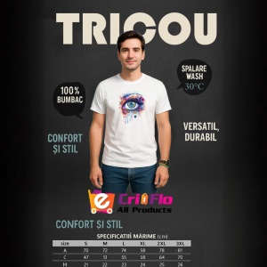 Tricou ochi mandala profunzime abstracta fumurie, Copii | Dama | Barbat - Img 7