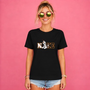 Tricou Olaf Logo Portocaliu Desen Animat, din bumbac 100%, tricou negru, Copii | Dama | Barbat