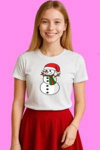 Tricou Om De Zapada Cu Fular Verde Si Rosu, din bumbac 100%, tricou alb, Copii | Dama | Barbat - Img 2