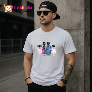Tricou One Family Illustration, din bumbac 100%, tricou alb, Dama | Barbat - Img 3