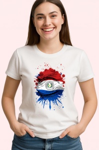 Tricou Paraguay Steag Splash Art, Copii | Dama | Barbat - Img 4