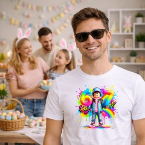 Tricou Paste 67 Roblox Boy Graffiti Colorful Easter, din bumbac 100%, tricou alb, Copii | Dama | Barbat - Img 5