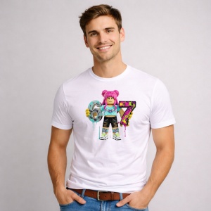 Tricou Paste 67 Roblox Boy Graffiti Drip Color Splash, din bumbac 100%, tricou alb, Copii | Dama | Barbat