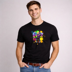 Tricou Paste 67 Roblox Boy Neon Splash Easter Vibe, din bumbac 100%, tricou negru, Copii | Dama | Barbat - Img 2