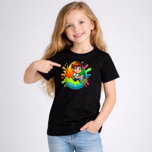 Tricou Paste Ben 10 Paste Ou Colorat Stil Graffiti, din bumbac 100%, tricou negru, Copii | Dama | Barbat - Img 2