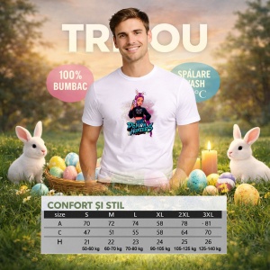 Tricou Paste Demon Hunters Kpop Girl Easter Stil Modern, din bumbac 100%, tricou alb, Copii | Dama | Barbat - Img 4