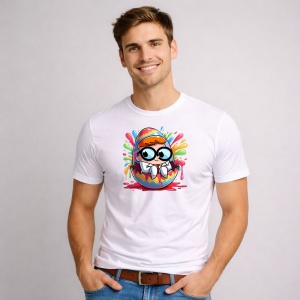Tricou Paste Dexter Laborator Paste Ou Colorat Graffiti, din bumbac 100%, tricou alb, Copii | Dama | Barbat - Img 3