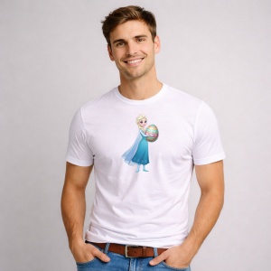 Tricou Paste Elsa Frozen Paste Ou Colorat Elegant, din bumbac 100%, tricou alb, Copii | Dama | Barbat
