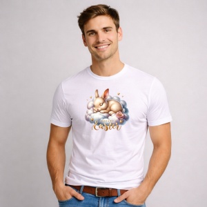 Tricou Paste Iepuras Paste Dreamy Oua Colorate Norisor, din bumbac 100%, tricou alb, Copii | Dama | Barbat