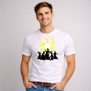 Tricou Paste Iepurasi Silueta Easter Show Dans Kpop, din bumbac 100%, tricou alb, Copii | Dama | Barbat - Img 2