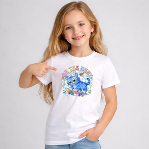 Tricou Paste On The Hunt Kpop Pisica Easter Pastel, din bumbac 100%, tricou alb, Copii | Dama | Barbat - Img 2
