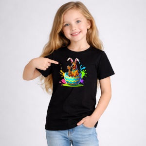 Tricou Paste Scooby Doo Paste Ou Spart Colorat, din bumbac 100%, tricou negru, Copii | Dama | Barbat - Img 2