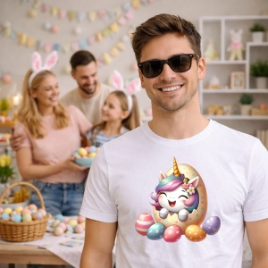 Tricou Paste Unicorn Paste Ou Colorat Magic Pastel, din bumbac 100%, tricou alb, Copii | Dama | Barbat - Img 7