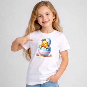 Tricou Paste Winnie The Pooh Paste Ou Colorat Mare, din bumbac 100%, tricou alb, Copii | Dama | Barbat