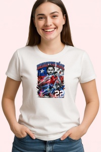 Tricou Paulo Diaz Chile Aparator Fotbal, din bumbac 100% , tricou alb pentru Copii | Dama | Barbat
