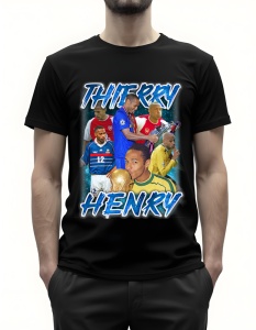 Tricou pentru bărbați - Thierry Henry - Arsenal, Legenda Franceză, Campion Mondial