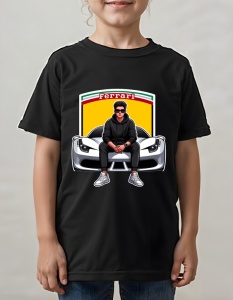 Tricou pentru copii - Ferrari Racing Heart - Performanță și Stil