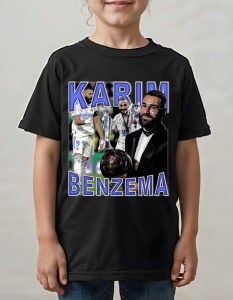 Tricou pentru copii - Karim Benzema - Campionul Europei - Karim Benzema, Real Madrid, fotbal copii