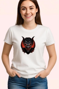 Tricou Personaj vampir sinistru cu fundal rosu intens Copii | Dama | Barbat - Img 3