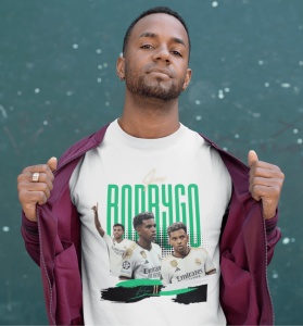 Tricou personalizat pentru barbati cu jucatorul de fotbal - Rodrygo - Cadou