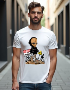 Tricou personalizat pentru barbati din bumbac 100% - Alien No Trespassing