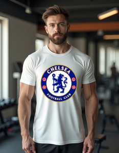 Tricou personalizat pentru barbati din bumbac 100% - Echipa De Fotbal - Chelsea