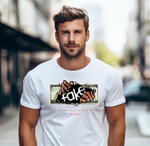 Tricou personalizat pentru barbati Fake Money