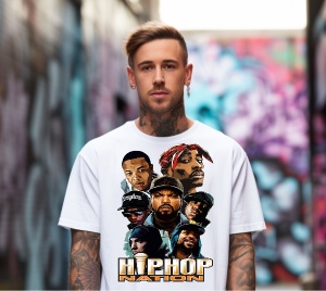 Tricou personalizat pentru barbati Hip Hop Nations 2Pac, Dr.Dre, Eminem, Ice Cube