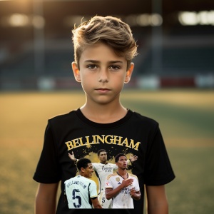 Tricou Personalizat pentru Copii cu Jude Bellingham la Real Madrid - Cadou pentru Fanii Fotbalului - Jude Bellingham Real Madrid Tricou Copii - Img 2
