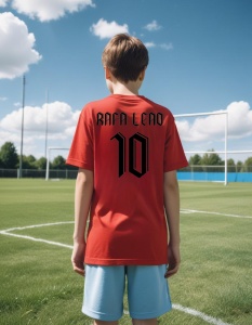 Tricou Personalizat pentru Copii cu Rafa la Leao AC Milan - Cadou Ideal pentru Fanii Fotbalului - Rafa Leao AC Milan Tricou Copii